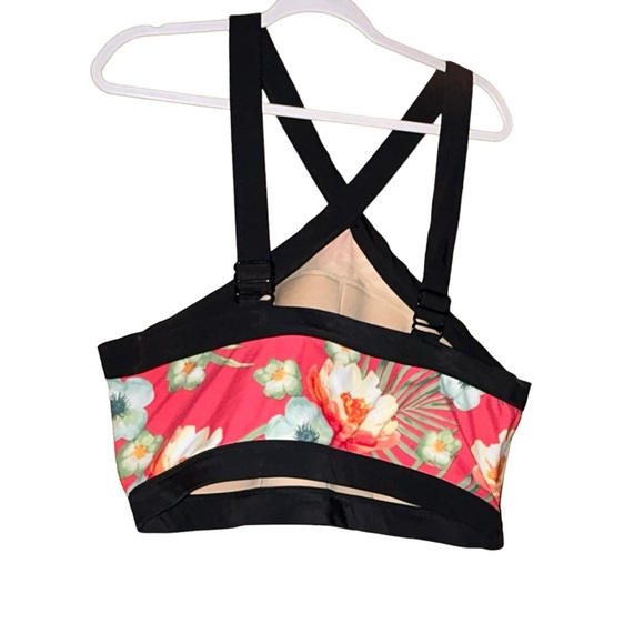 Swim by cacique lane Bryant pink floral tankini top bikini top size 20 - Picture 2 of 3